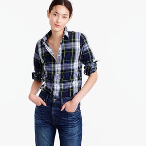 JCrew Perfect Button Down in Stewart Plaid